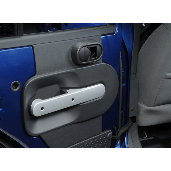 Rugged Ridge Rear Door Handle Trim for 07-10 Jeep Wrangler Unlimited JK 4 Door with Power Locks