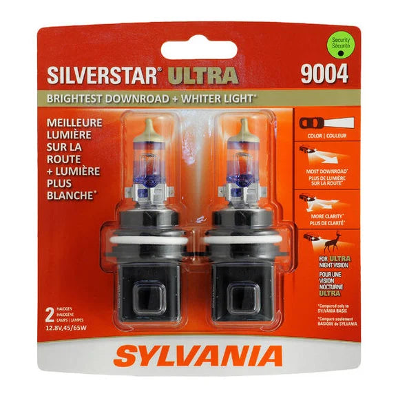 Load image into Gallery viewer, Sylvania 9004SU.BP2 #9004 SilverStar Ultra Halogen Headlight Bulb 2 Pack
