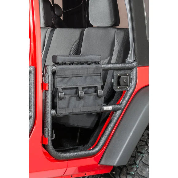 Load image into Gallery viewer, Rugged Ridge 13247.01 Molle Pal Tube Door Cargo Cover with Storage Bags in Black for 97-18 Jeep Wrangler TJ, TJ Unlimited, JK &amp; Wrangler Unlimited JK
