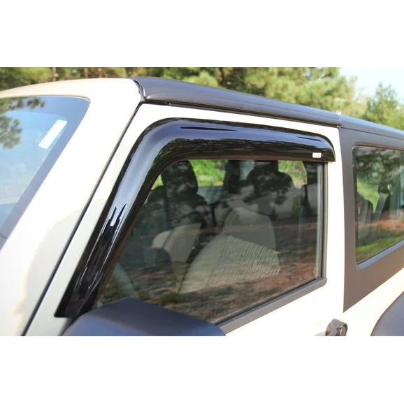 Load image into Gallery viewer, Rugged Ridge 11351.11 Front Rain Deflectors in Smoke for 07-18 Jeep Wrangler JK
