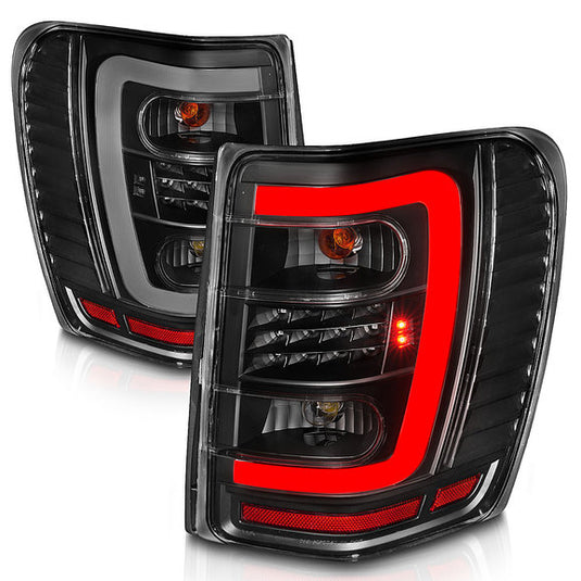 Anzo USA LED Tail Lights with C Light Bar for 99-04 Jeep Grand Cherokee WJ