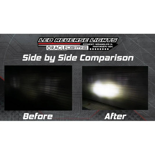 Oracle Lighting 5874-504 Rear Bumper LED Reverse Lights for 18-22 Jeep Wrangler JL