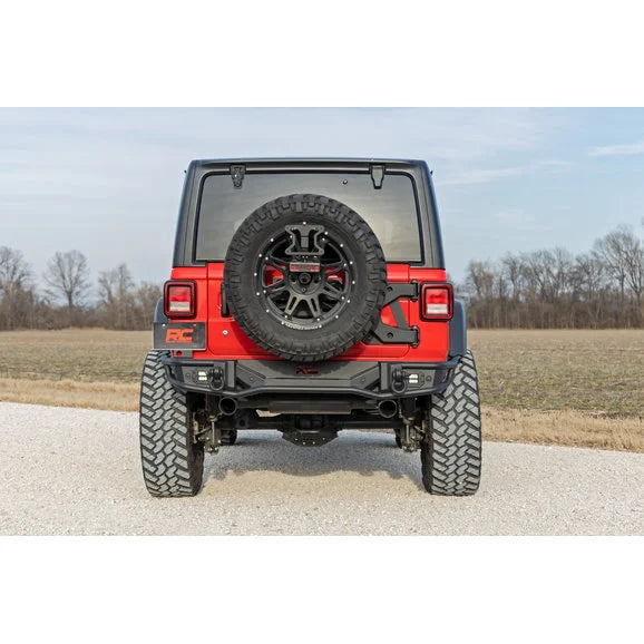 Load image into Gallery viewer, Rough Country 10648 Tubular Rear Bumper for 18-24 Jeep Wrangler JL
