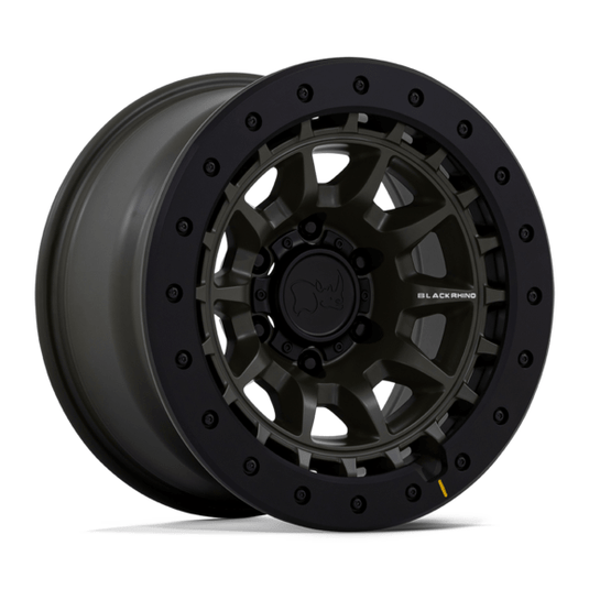 Black Rhino Hard Alloys TUSK 17x8.5 5x5 in Gloss Black 4.36 BS (-10mm) for 18-24 Jeep Wrangler JL and Gladiator JT