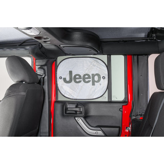 Plasticolor 003788R01 Jeep Logo 2 Piece Side Window Auto Mesh Shade