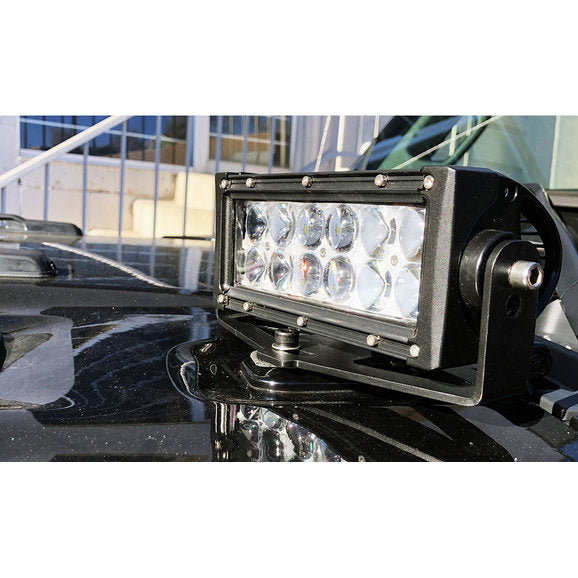 Load image into Gallery viewer, Quake LED QBJ899 Single Row 8&quot; Light Bar Hood Hinge Mount for 18-24 Jeep Wrangler JL &amp; Gladiator JT
