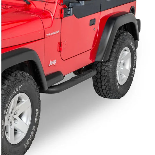 Quadratec QR3 Front Tube Winch Mount Bumper with Rear Bumper with Hitch & Free Side Steps for 87-06 Jeep Wrangler YJ & TJ