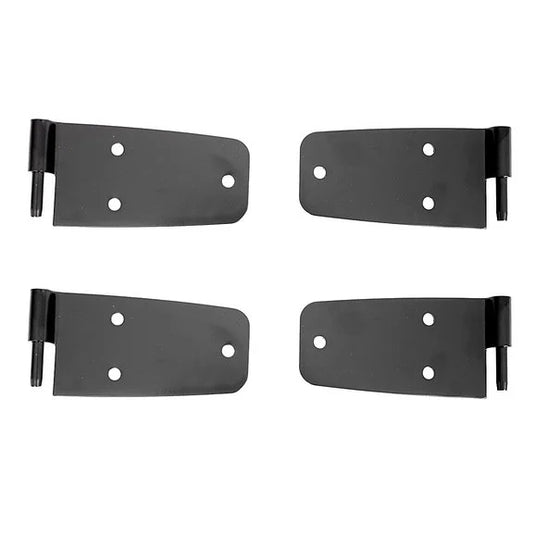 OMIX 11202.02 Full Door Hinge Set in Black for 76-93 Jeep CJ7 & Wrangler YJ