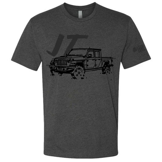 Jeep Merchandise Mens LDD Series Jeep Gladiator JT Short Sleeved T-Shirt in Charcoal