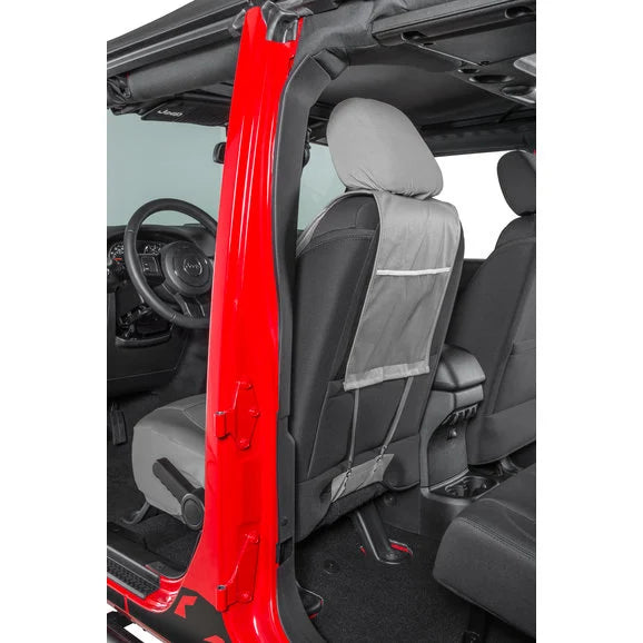 Load image into Gallery viewer, Plasticolor Jeep Logo Sideless Front Seat Cover for Jeep Vehicles with Removable Headrests
