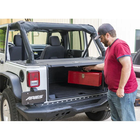 Load image into Gallery viewer, Aries Security Cargo Lid for 07-18 Jeep Wrangler JK Unlimited 4-Door
