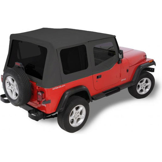 Rugged Ridge XHD Replacement Soft Top with Upper Door Skins & Tinted Windows for 88-95 Jeep Wrangler YJ