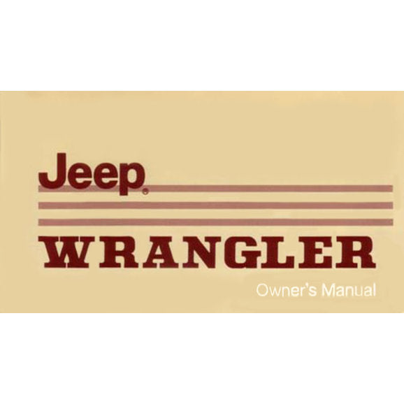 Load image into Gallery viewer, Bishko Automotive Literature Factory Authorized Owners Manuals for 87-95 Jeep Wrangler YJ
