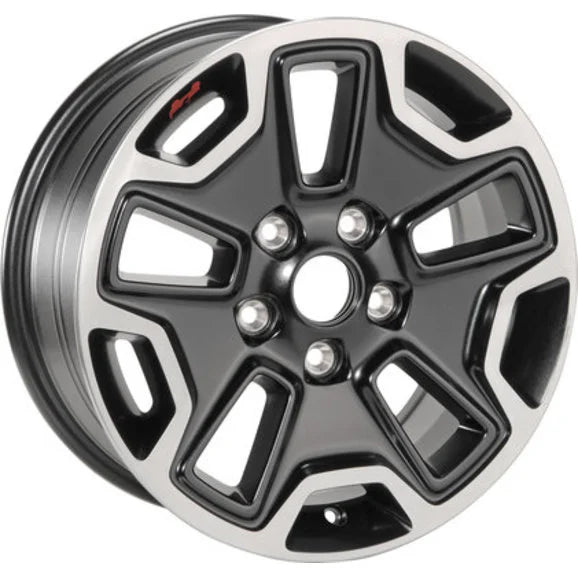 Load image into Gallery viewer, Mopar 1XA50RXFAA Rubicon Wheel in Gloss Black with Machined Accents for 07-18 Jeep Wrangler JK and 99-18 Grand Cherokee WJ, WK, &amp; WK2
