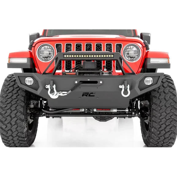 Load image into Gallery viewer, Rough Country 10585 Full Width Front Trail Bumper for 07-24 Jeep Wrangler JK, JL &amp; Gladiator JT
