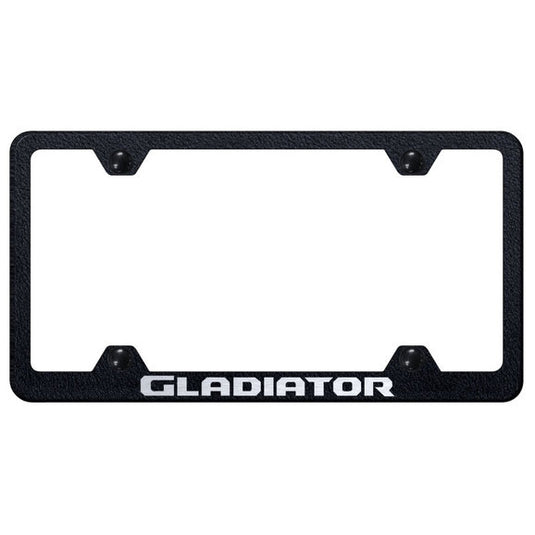 Automotive Gold Laser Etched Stainless Gladiator License Plate Frame