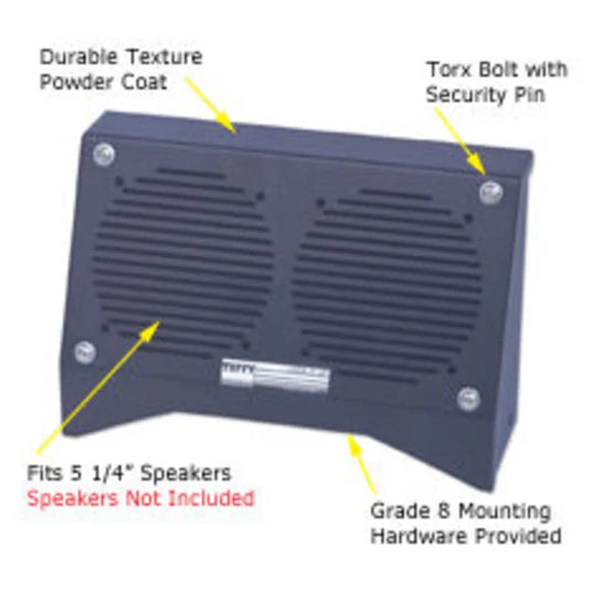 Tuffy 065-01 Dual Speaker Security Box for 76-95 Jeep CJ & Wrangler YJ without Air Conditioning