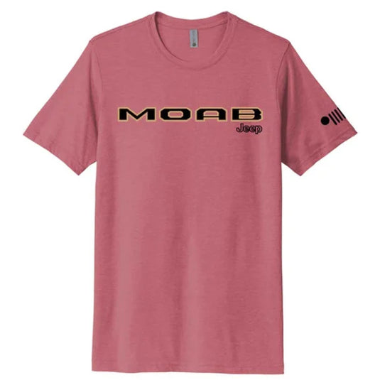 Jeep Merchandise Men's Jeep Moab Badge T-Shirt in Heather Clay