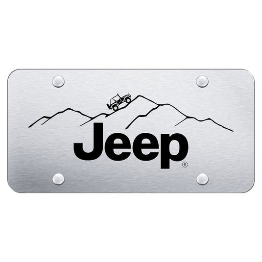 Automotive Gold Laser Etched Jeep Mountain License Plate