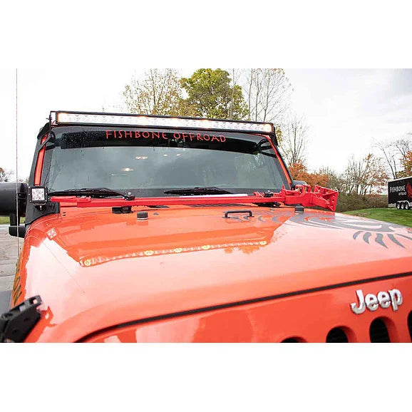 Load image into Gallery viewer, Fishbone Offroad FB31317 Hood Mounted Hi-Lift Jack Mount for 07-24 Jeep Wrangler JK, JL &amp; Gladiator JT
