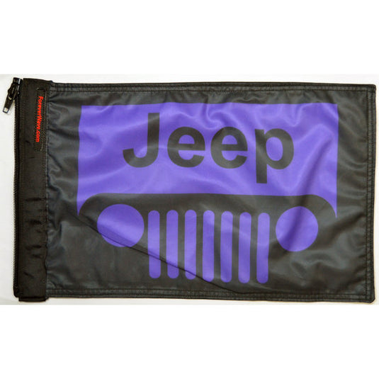 Forever Wave 12" x 18" Colored Jeep Grille Logo Flags