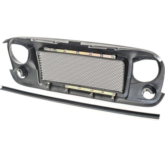 Rugged Ridge Spartan Grille System with Quadratec Stealth LED Headlights for 07-18 Jeep Wrangler JK