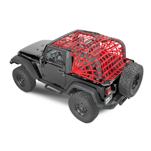 Load image into Gallery viewer, Dirtydog 4X4 Rear Spider Netting for 07-18 Jeep Wrangler JK 2 Door
