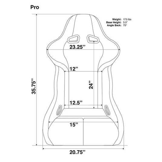 Corbeau FX1 Pro Fixed Back Racing Seat