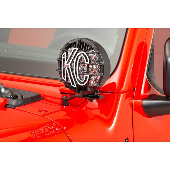 Load image into Gallery viewer, KC HiLiTES 7318 A-Pillar Light Mount Brackets for 18-24 Jeep Wrangler JL &amp; Gladiator JT
