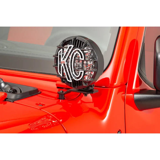 KC HiLiTES 7318 A-Pillar Light Mount Brackets for 18-24 Jeep Wrangler JL & Gladiator JT