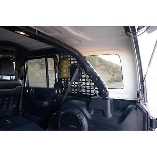 DV8 Offroad MPJL-01 Rear Window MOLLE Storage Panels for 18-24 Jeep Wrangler JL Unlimited 4-Door