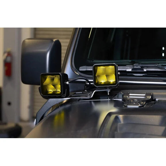 Load image into Gallery viewer, DV8 Offroad BE3EW40W-A 3&quot; Elite Series Amber LED Pod Light- Flood Beam Pattern
