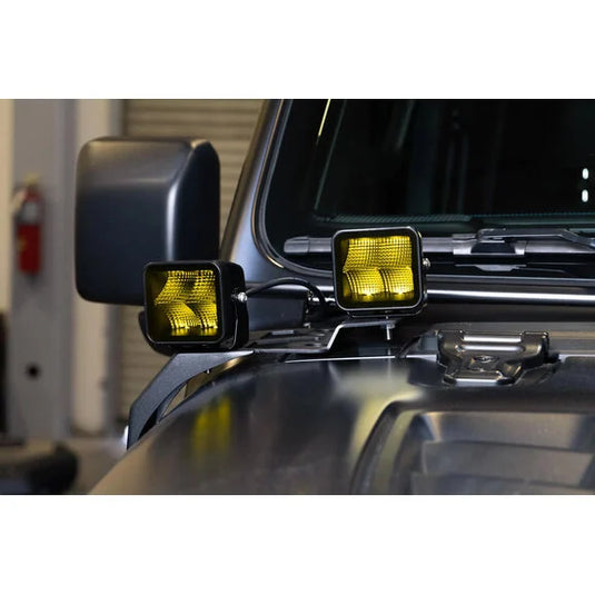 DV8 Offroad BE3EW40W-A 3" Elite Series Amber LED Pod Light- Flood Beam Pattern