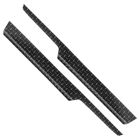 Warrior Products Sideplates with Lip in Aluminum Black Diamond Plate for 04-06 Jeep Wrangler TJ Unlimited