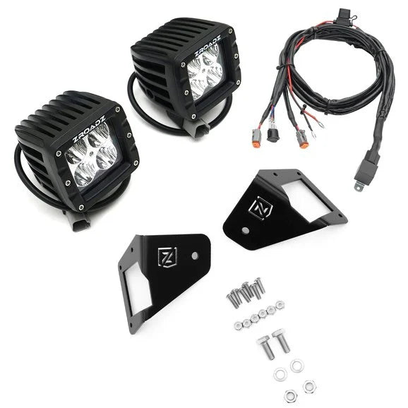 Load image into Gallery viewer, ZROADZ Z334811-KIT Front Roof Side LED Kit with 3&quot; LED Pod Light-Pair for 07-18 Jeep Wrangler JK
