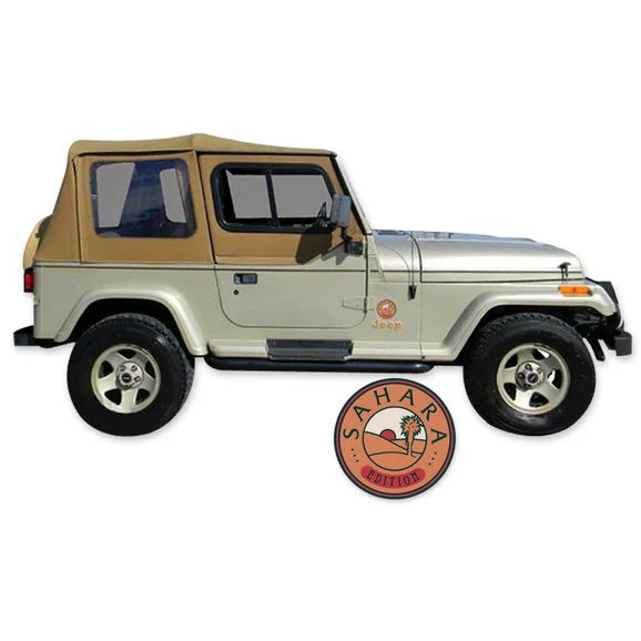 Load image into Gallery viewer, Phoenix Graphix Sahara Edition Vinyl Hood Graphics Kit for 92-95 Jeep Wrangler YJ
