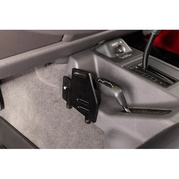 Load image into Gallery viewer, Quadratec CB Radio Mounting Bracket in Stainless Steel for 97-06 Jeep Wrangler TJ &amp; Unlimited with Factory Center Console
