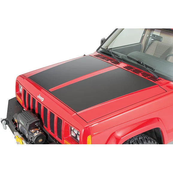 Load image into Gallery viewer, Quadratec Premium Vinyl Hood Blackout Decal for 84-01 Jeep Cherokee XJ
