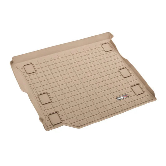 WeatherTech Rear Cargo Liner in Tan for 18-20 Jeep Wrangler JL Unlimited with Cloth Seats