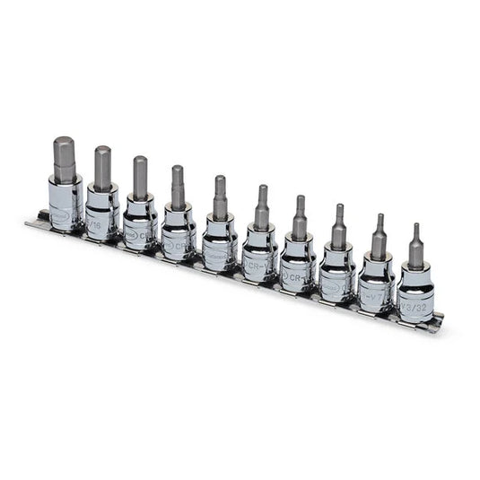 Eastwood 32162 10-Piece 3/8" Drive SAE Hex Bit Set