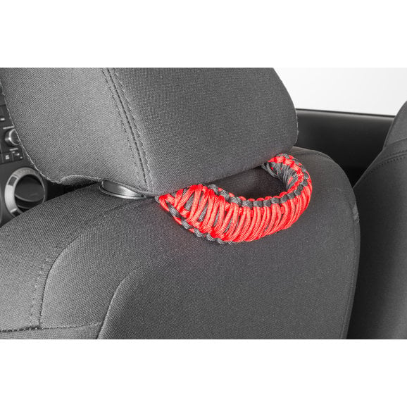 Load image into Gallery viewer, Quadratec 550 Paracord 3-in-1 Grab Handles for A Pillar, Headrests &amp; Soundbar for 07-18 Jeep Wrangler JK
