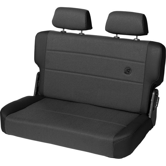 Load image into Gallery viewer, Bestop TrailMax II Fold &amp; Tumble Rear Bench Seat in Fabric for 55-95 Jeep CJ5, CJ6, CJ7, CJ8 Scrambler &amp; Wrangler YJ
