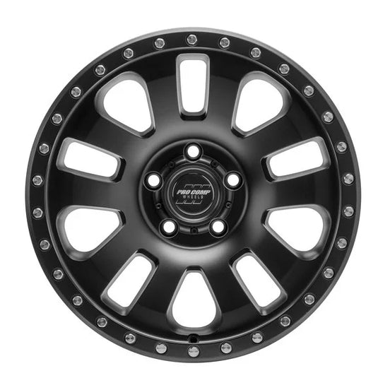 Pro Comp Prodigy Wheel in Satin Black for 07-18 Jeep Wrangler JK and 99-18 Grand Cherokee WJ, WK, & WK2