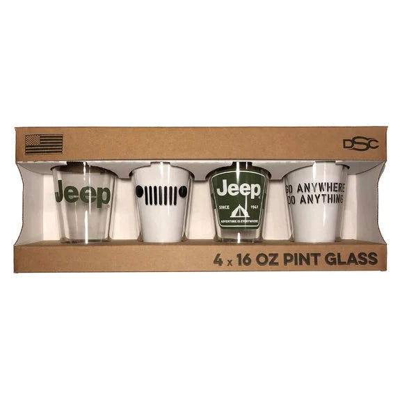Jeep Merchandise Jeep Pint Glass 4 Pack