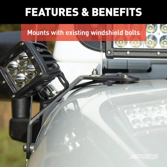 Load image into Gallery viewer, Aries 15011306 Windshield 50&quot; Light Bar &amp; Brackets for 18-24 Jeep Wrangler JL &amp; Gladiator JT
