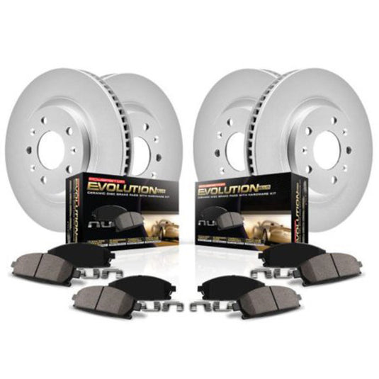 Power Stop CRK2121 Front & Rear Z17 Evolution Geomet Coated Brake Kit for 93-98 Jeep Grand Cherokee ZJ