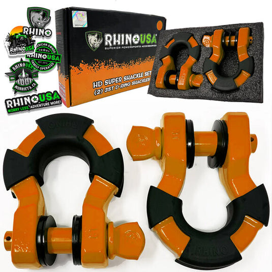 Rhino USA 8 Ton Super Shackles with Isolators