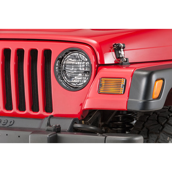 Load image into Gallery viewer, Rugged Ridge 11236.21 Black Billet Light Guard Set for 97-06 Jeep Wrangler TJ &amp; Unlimited
