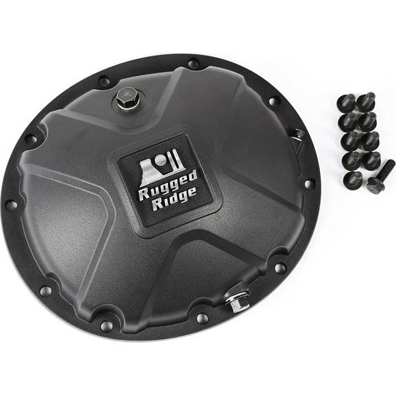 Rugged Ridge 16595.14 Boulder Aluminum Differential Cover in Black for Dana 35 Axle Assemblies