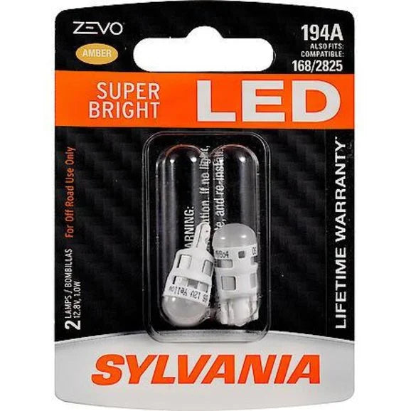 Sylvania 194ALED.BP2 #194A Amber Zevo LED Mini 2 Pack